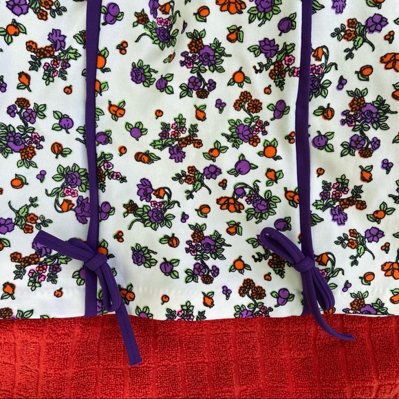 Vintage Pinup Floral Swimsuit Tankini Top Medium - Picture 2 of 5